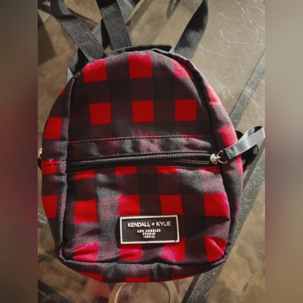 Kendall Kylie Mini Checkered Backpack
